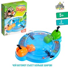 Настольная игра Накорми Бобо, мини-версия, бегемоты No Brand