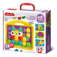 Мозаика для малышей в чемодане "Котик" d4,5/32 эл Baby Toys 04105 Десятое королевство