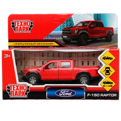 Модель F150RAP-12-RD FORD F150 RAPTOR 12 см, двери, багаж, инерц, красный Технопарк в кор.