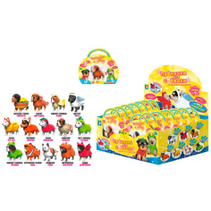 Игрушка Прокачка для собачки тянущиеся собачки и кошечки в костюмчиках, 10см Т23804 1TOY Centrum