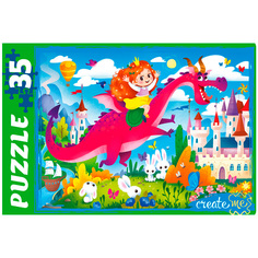 Пазл 35 Макси Принцесса и дракон П35-0696 Рыжий кот