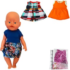 Одежда для куклы пупса Платье на липучке No Brand