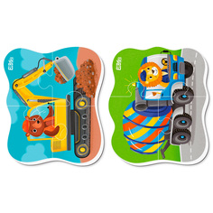 Пазл Магнитный Строительные машины ET04-015 El`Basco Kids