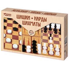 Набор игр Десятое королевство Шашки, нарды, шахматы 3в1