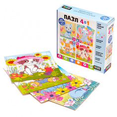 Пазл 4 в 1 4-6-9-12 эл Baby Games. В цветочном мире. 07878 Origami