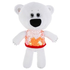 Мульти-Пульти Медвежонок Белая тучка в футболке с пайетками 20см V62076-20SNS