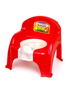 Горшок-стульчик Утёнок с крышкой, цвет красный Р00006250 РОССПЛАСТ