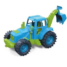 Трактор задний ковш 22см зелено-голубой 22-202-2KSC в сетке Казик