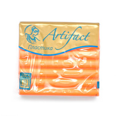 Пластика Артефакт пластилин отверждаемый брус 56 гр 323 флуоресцентный оранжевый