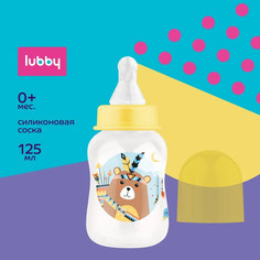 Бутылочка для кормления LUBBY с силиконовой соской зеленая от 0 месяцев 125 мл 12012