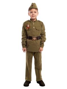 Костюм Солдат: гимнастерка, брюки, пилотка, ремень, георгиевская лента, 116 Батик