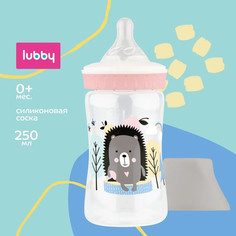 Бутылочка для кормления Lubby с силиконовой соской с рождения 250 мл