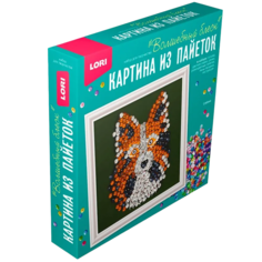 Картина из пайеток 20 х 20 см Собака Lori
