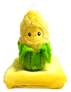 Мягкая игрушка Sun Toys Подушка с пледом 3 в 1 Кукуруз синий - 55 см