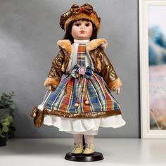 Кукла коллекционная Цветана в коричневом 40 см No Brand