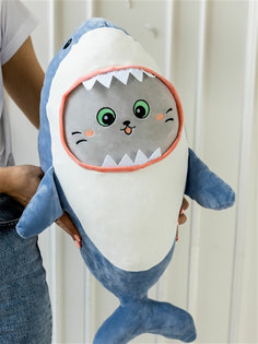 Мягкая игрушка Sun Toys Кот-Акула Котенок Акуленок голубой 40 см