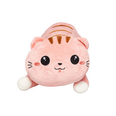 Мягкая игрушка Sun Toys Кот-сосиска лежачий розовый 50 см