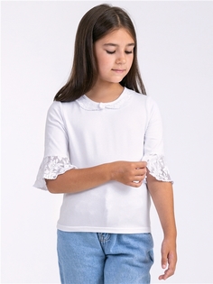 Лонгслив детский Апрель 1ДДЛД2699804, белый+веточки белый, 122