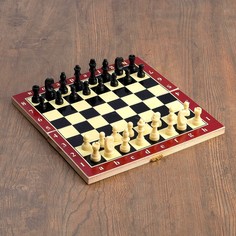 Настольная игра 3 в 1 Карнал: нарды, шахматы, шашки, фишки дерево, фигуры пластик, 29 х 29 No Brand