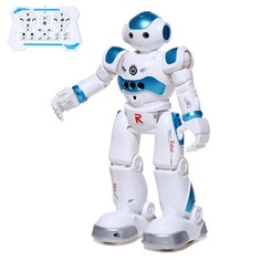 Робот Робо-друг, с дистанционным и сенсорным управлением, русский чип, синий No Brand