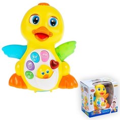 Игрушка на батарейках 7446 Радостная Утя подсветка, звук в коробке Playsmart