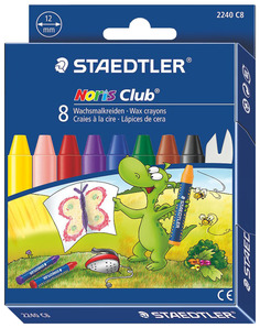 Набор восковых круглых мелков Staedtler Noris Club Jumbo 8 цветов круглые