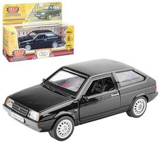 Машинка Технопарк Lada -2108 Спутник, 11,7 см, двери, черный 2108-12-BK