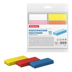 Пластилин ErichKrause Basic light pack 160 г 10 цветов