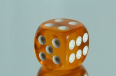 Кубики для настольных игр T&Z_Mineral Янтарь оранжевый KubikYan75c