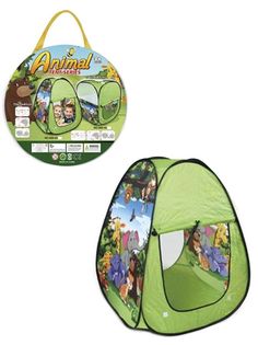 Палатка игровая Веселый зоопарк 70х70х85 см, сумка на молнии Наша Игрушка