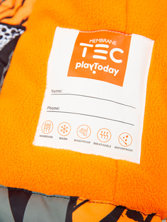 Куртка детская PlayToday 32011051, черный, серый, оранжевый, р. 152