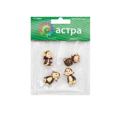 Объемные фигурки Астра Обезьянки, 4 шт. Astra
