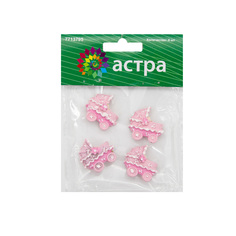 Объемные фигурки Астра Коляска розовая, 4 шт. Astra