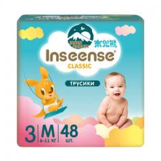 Набор Inseense Classic Подгузники-трусики M 6-11кг 48шт + салфетки Алоэ 20шт 4650099655245