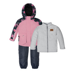Комплект верхней одежды детский Deux par Deux D30W52, 007-розовый с цветочным принтом, 116