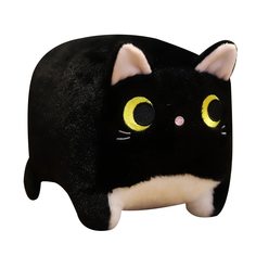 Мягкая игрушка Торговая Федерация Глазастый котик Кирпичик 40 см, черный