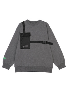 Свитшот детский PlayToday 32211308, серый, черный, р.146