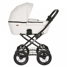 Коляска 1в1 Pituso Leticia Classic Кожа White Metalic/12d