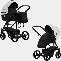 Детская коляска 2 в 1 Bebetto Torino TEX 02/серый, черный/рама черная