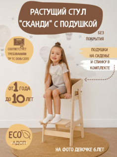 Растущий стул для детей PAPPADO WOOD3015/