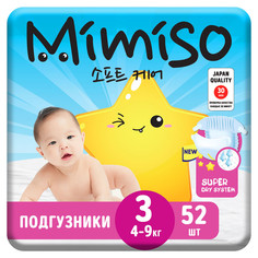 Подгузники Mimiso 3/М 4-9 кг jambo-pack 52шт КК/2