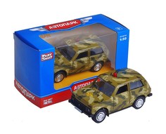 Play Smart "Автопарк" Военная, инерционная, металлическая, 1:50, в коробке Playsmart