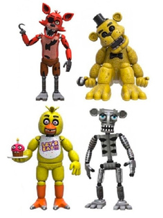 Фигурки аниматроники ФНАФ Пять ночей у Фредди 4 в 1 4,5 см Star Friend