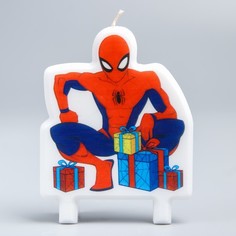 Свеча в торт «Подарки от Человека-Паука», Спайдермен, 78 х 100 мм Marvel