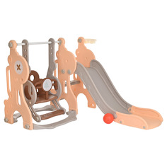 Горка-комплекс Pituso Норик Розовый горка, качели, баскет. кольцо