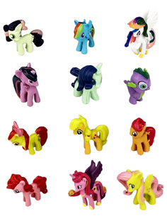 Фигурки StarFriend Май Литл Пони My Little Pony 12 в 1 неподвижные, 4 см