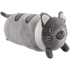 Мягкая игрушка Кот в полоску (серый) (40 см) No Brand