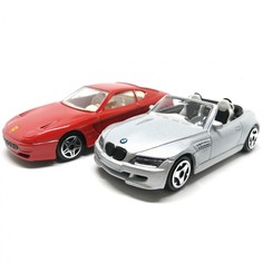 Набор коллекционных автомобилей Bburago BMW Z3 и Ferrari 456 GT, масштаб 1:43