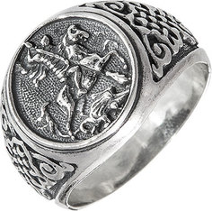 Кольцо печатка из серебра р. 19 Серебро России 1-152-36851