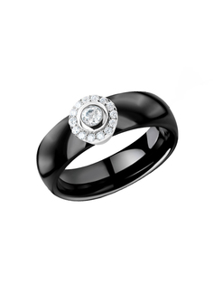 Кольцо из серебра и керамики р.16,5 VALTERA 072187, фианит